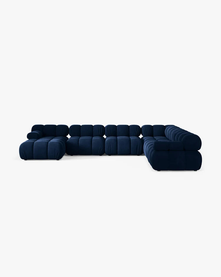 PolsterOase Modulsofa - Selene Wohnlandschaft aus Samt, Sechssitzer, 380 cm – Ansicht 62
