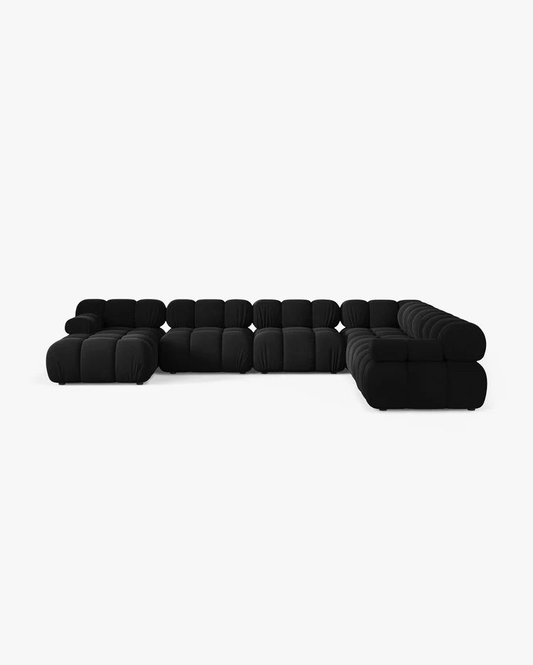 PolsterOase Modulsofa - Selene Wohnlandschaft aus Samt, Sechssitzer, 380 cm – Ansicht 70