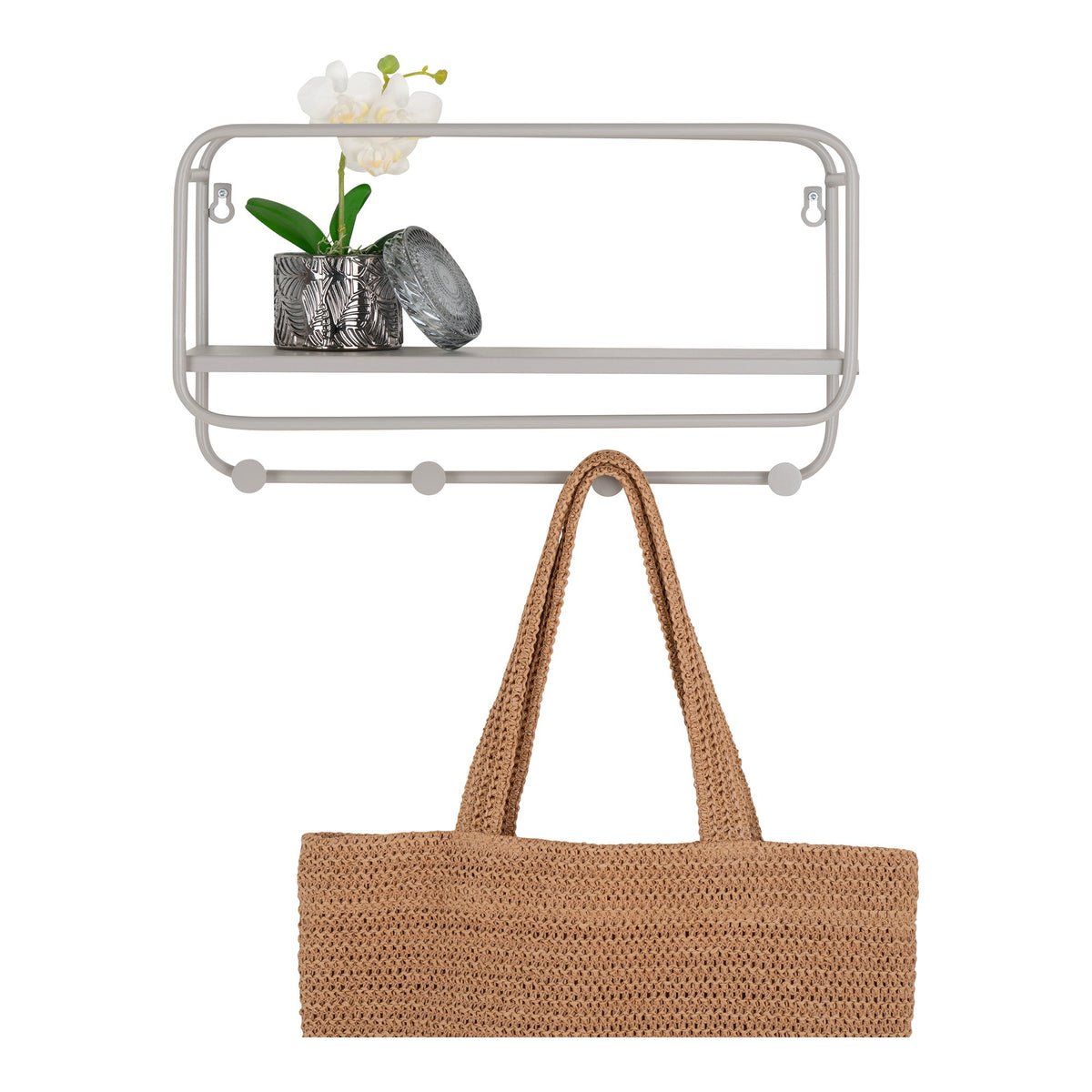 PolsterOase Möbel – Feira Hutablage aus Stahl, Grau, 45 cm – Ansicht 2