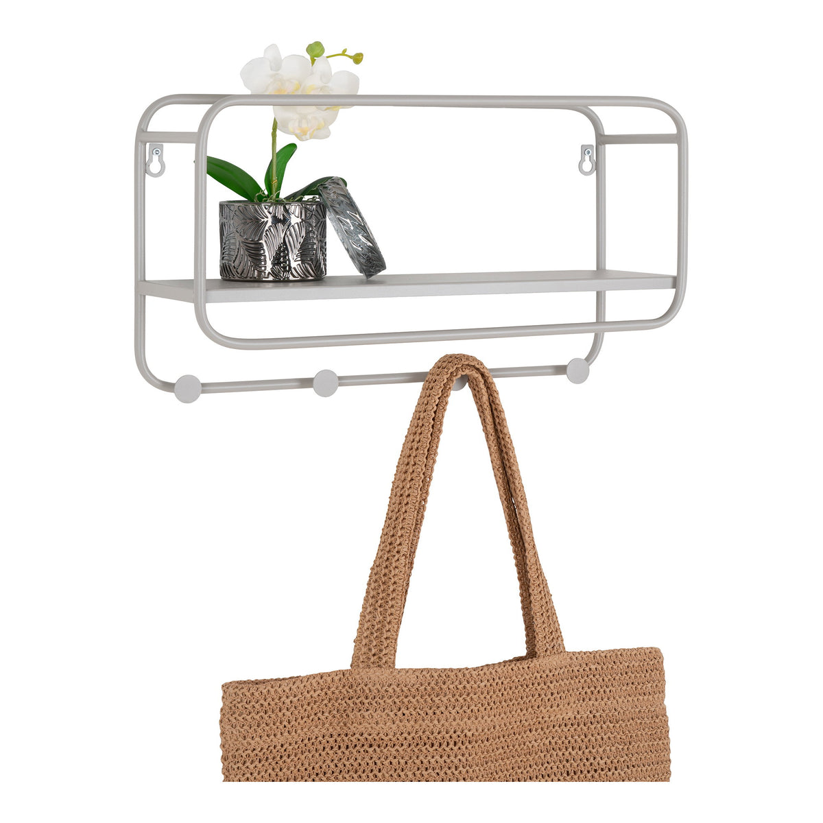 PolsterOase Möbel – Feira Hutablage aus Stahl, Grau, 45 cm – Ansicht 4