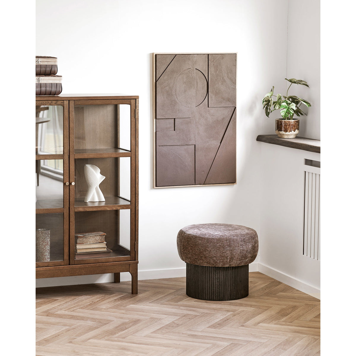 PolsterOase Möbel – Isabella Relief, Wanddeko Nr. 2, Braun, 60 × 90 cm – Ansicht 4