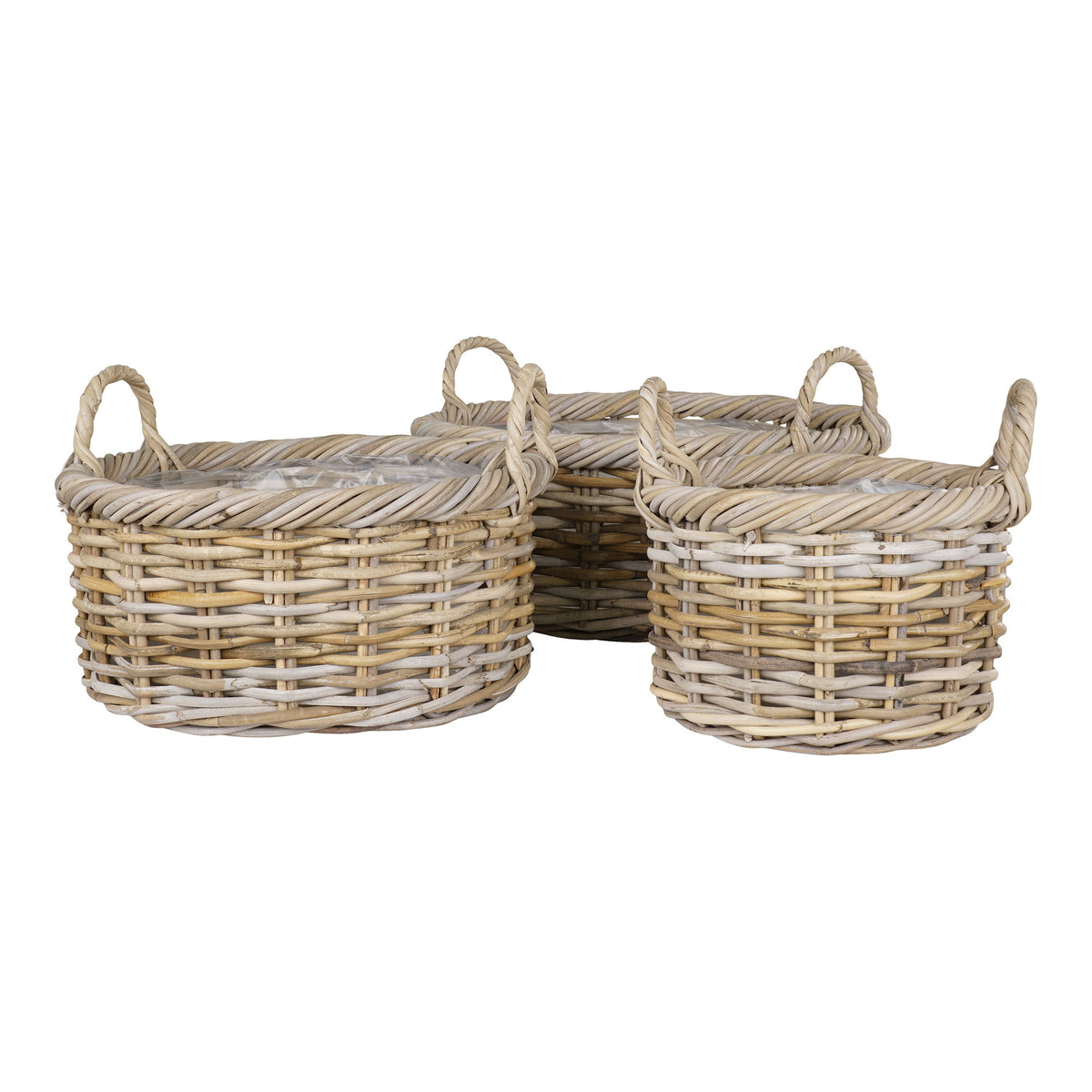 PolsterOase Möbel – Kuta Aufbewahrungskörbe aus Kubu, Rattan, 3er, Set – Ansicht 3