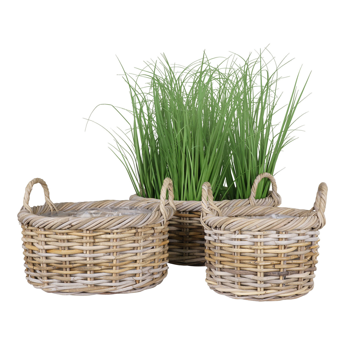 PolsterOase Möbel – Kuta Aufbewahrungskörbe aus Kubu, Rattan, 3er, Set – Ansicht 4