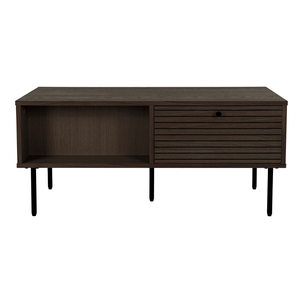PolsterOase Möbel – Kyoto Couchtisch aus Eichenholz und Stahl, 2 Schubladen, 100 × 50 × 45 cm – Ansicht 4