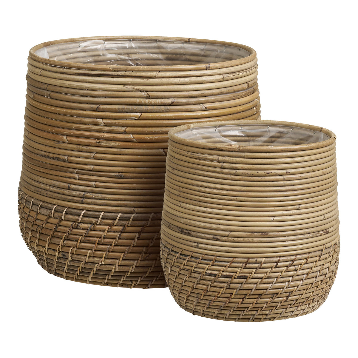 PolsterOase Möbel – Moro Aufbewahrungskörbe aus Kubu, Rattan, 2er, Set