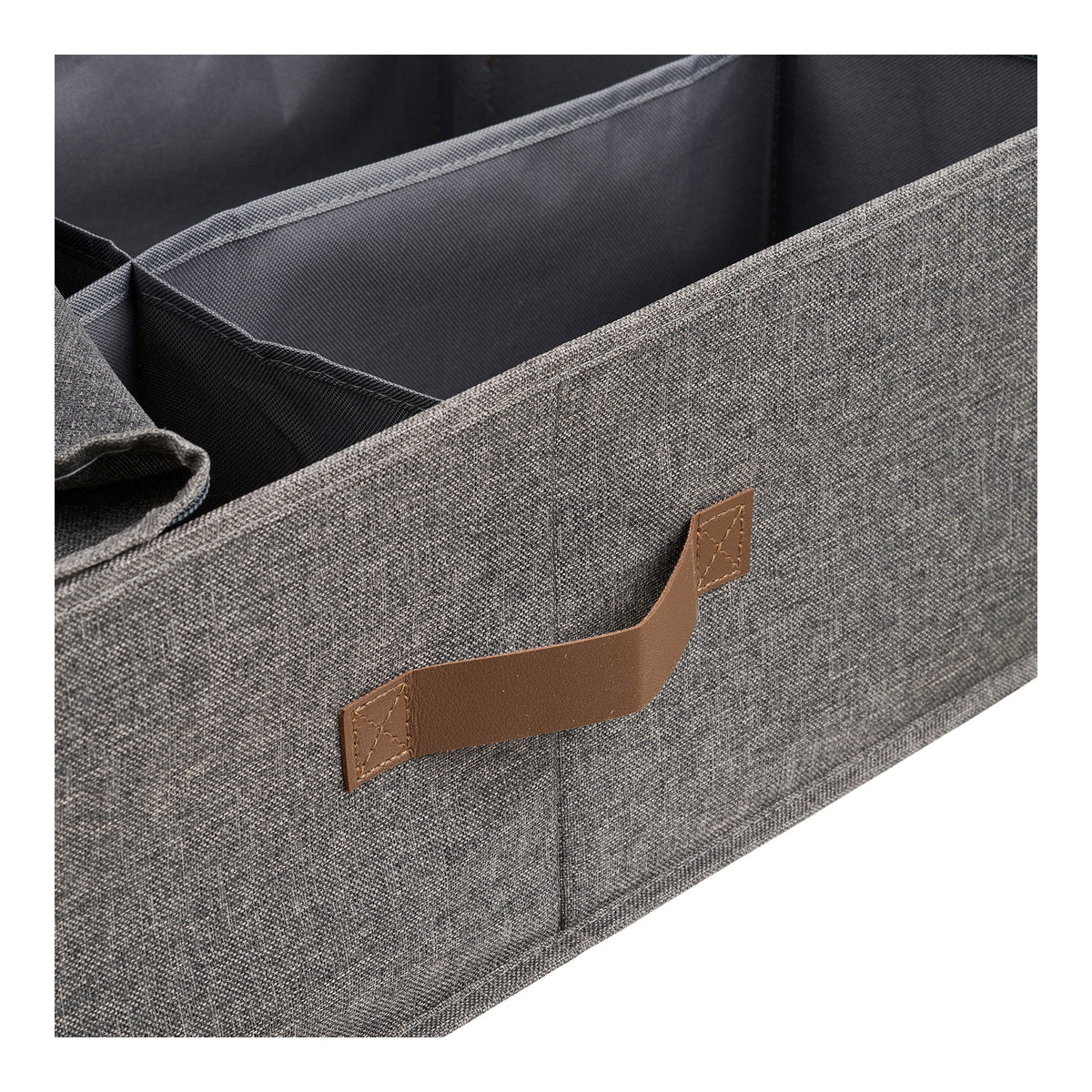 PolsterOase Möbel – Noto Organizer, Dunkelgrau, 56 × 47 × 18 cm – Ansicht 4