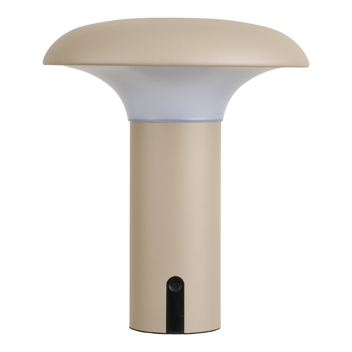 PolsterOase Möbel – Ramsey Akku, LED, Lampe aus Polypropylen und Stahl, Beige