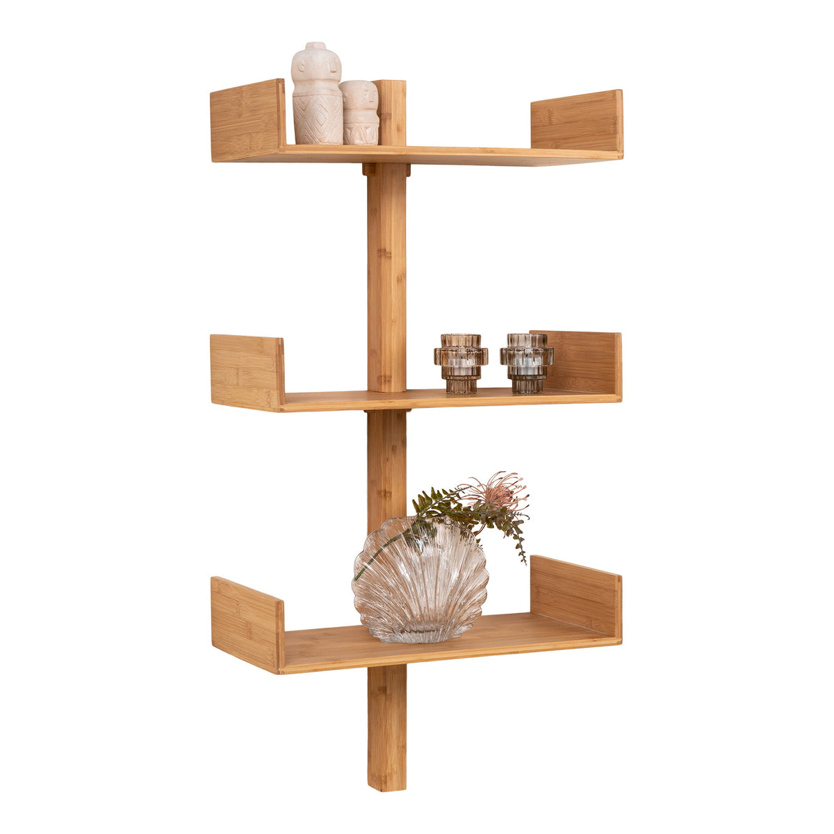 PolsterOase Möbel – Villa Wandregal aus Bambus, Natur, 50 × 102 cm – Ansicht 4