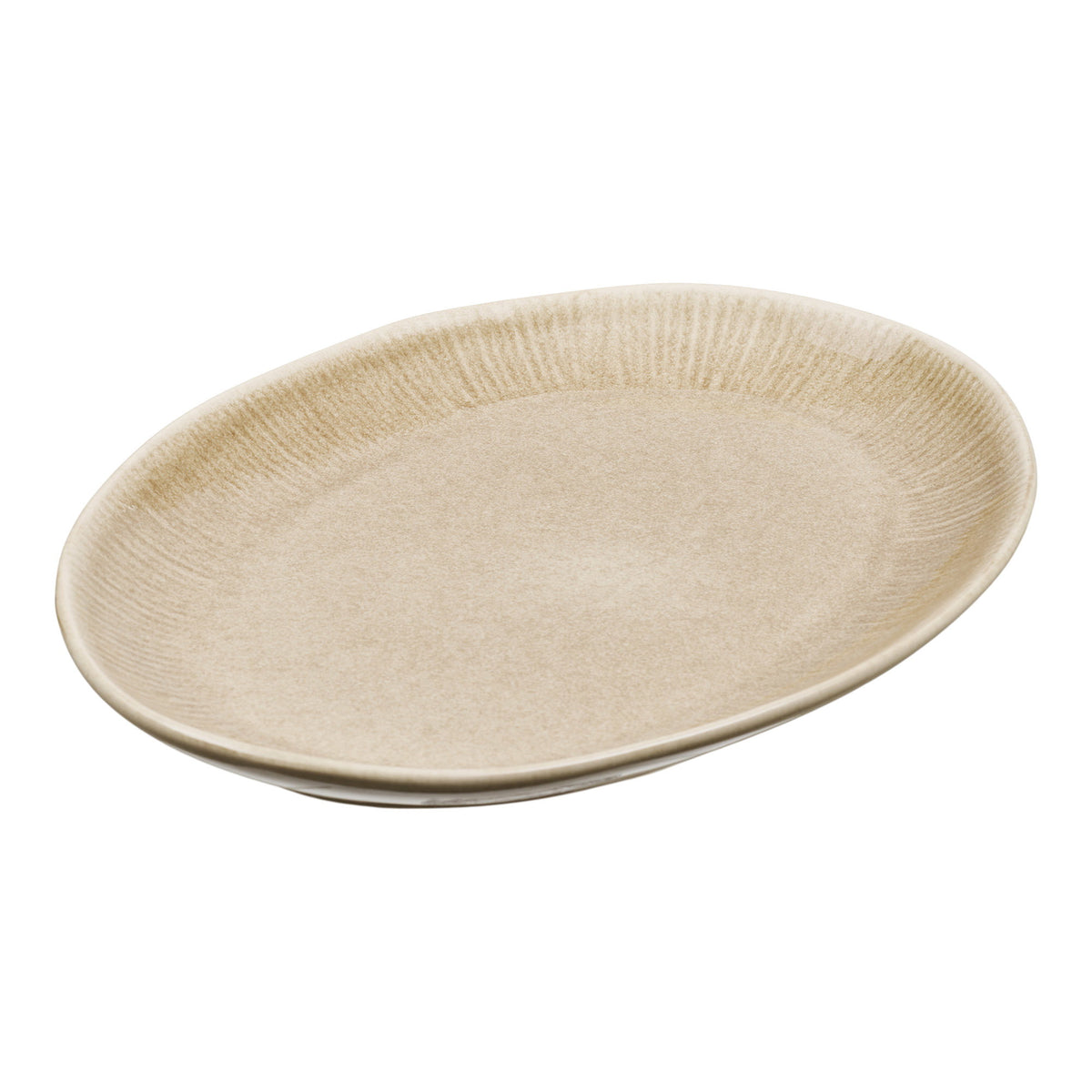 PolsterOase Möbel – Viola Serviertablett aus Keramik, Beige, 30 × 21, 5 cm