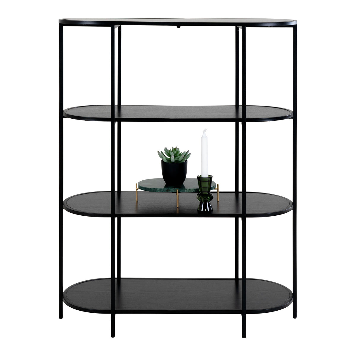 PolsterOase Möbel – Vita Regal aus Stahl, 4 Ablagen, 85 × 36 × 111 cm