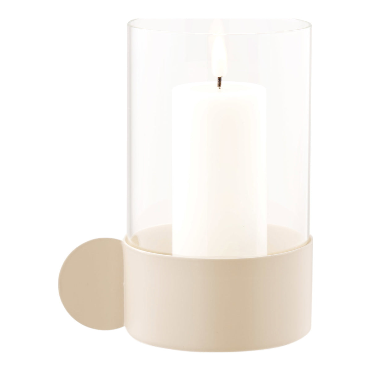 PolsterOase Möbel – Windlicht aus Glas und Metall, Beige, 16, 5 cm – Ansicht 2