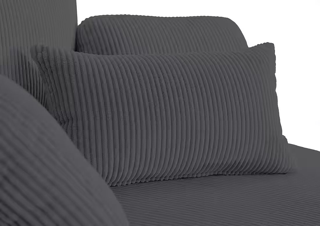 PolsterOase Sessel - Loveseat in Cord Anthrazit – Ansicht 07