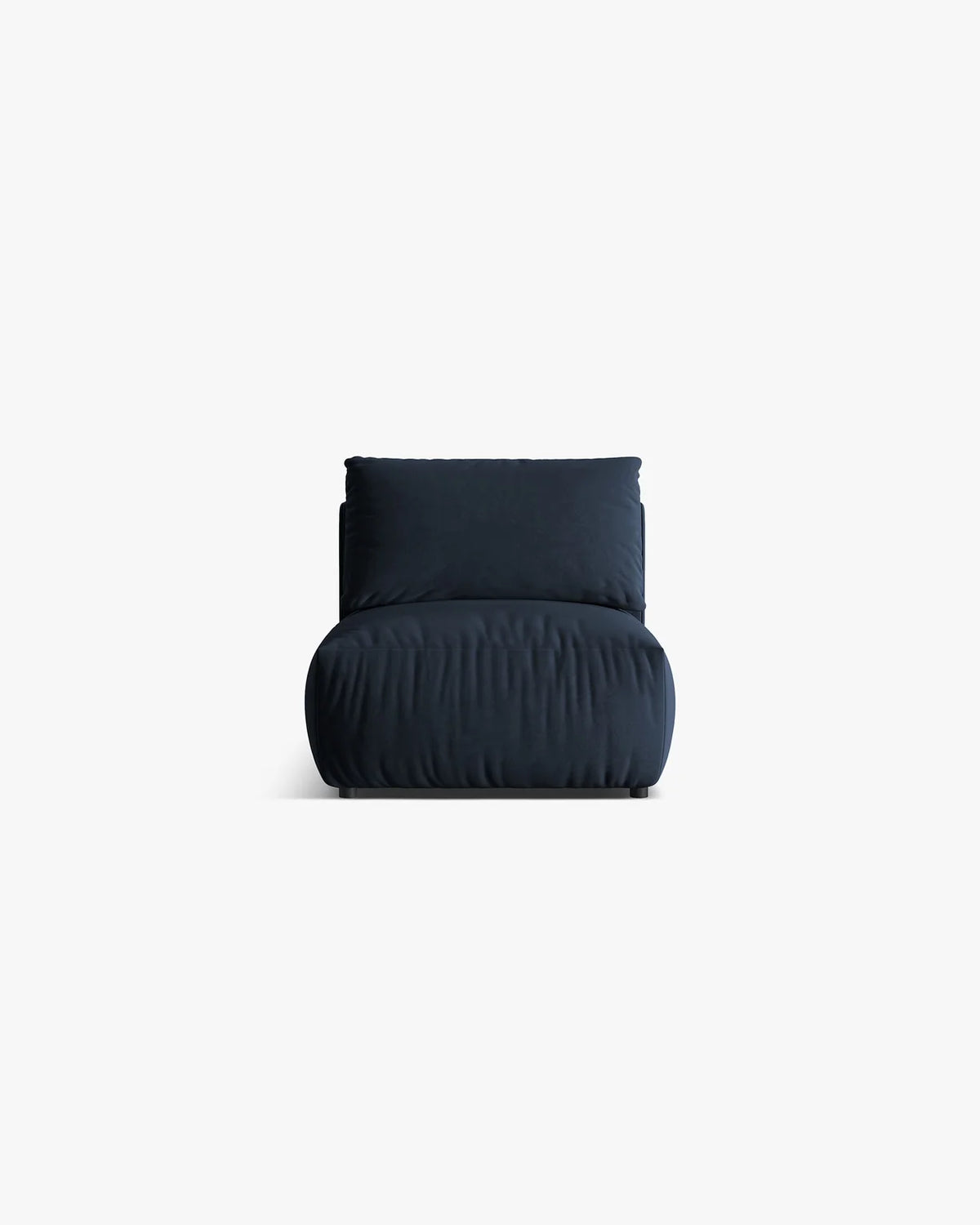 PolsterOase Sofa – BONO Modul in Samt, 90 cm, Königsblau – Frontalansicht