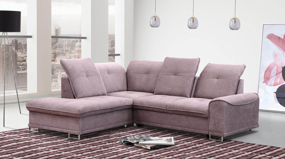 PolsterOase Sofa – Boss L Ecksofa mit Schlaffunktion und Bettkasten, 272 cm Breite - Nr. 01