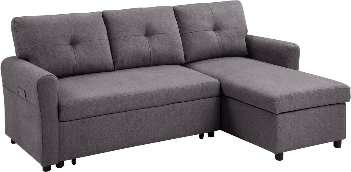 PolsterOase Sofa – Ecksofa mit Schlaffunktion und Bettkasten, 199 cm Breite – Ansicht 03