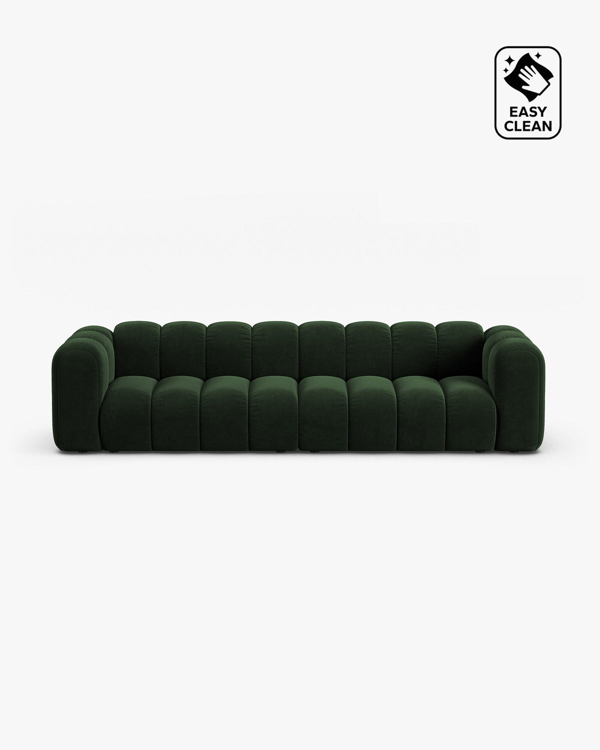 PolsterOase Sofa – Grandé Sofa 4-Sitzer in Samt, 290 cm Breite - Nr. 07
