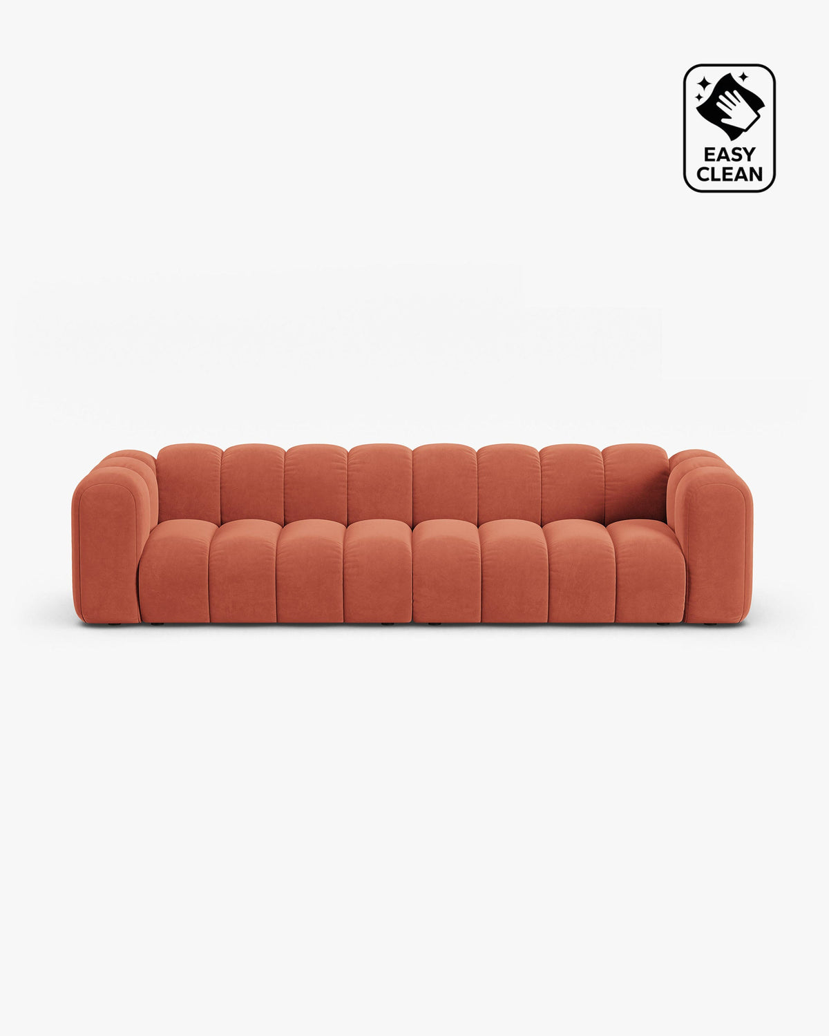 PolsterOase Sofa – Grandé Sofa 4-Sitzer in Samt, 290 cm Breite - Nr. 09