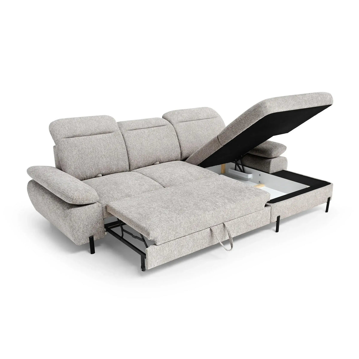 PolsterOase Sofa – Sienna Mini Ecksofa in Bouclé, 285 cm Breite – Bild 02