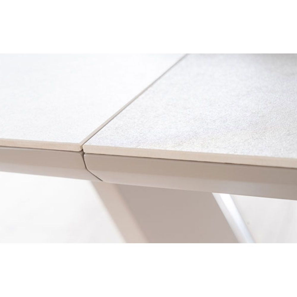 PolsterOase Tisch – ARMELO 160–220 cm – Design Keramiktisch ausziehbar (Marmor Grau / Matt) – Ansicht 04