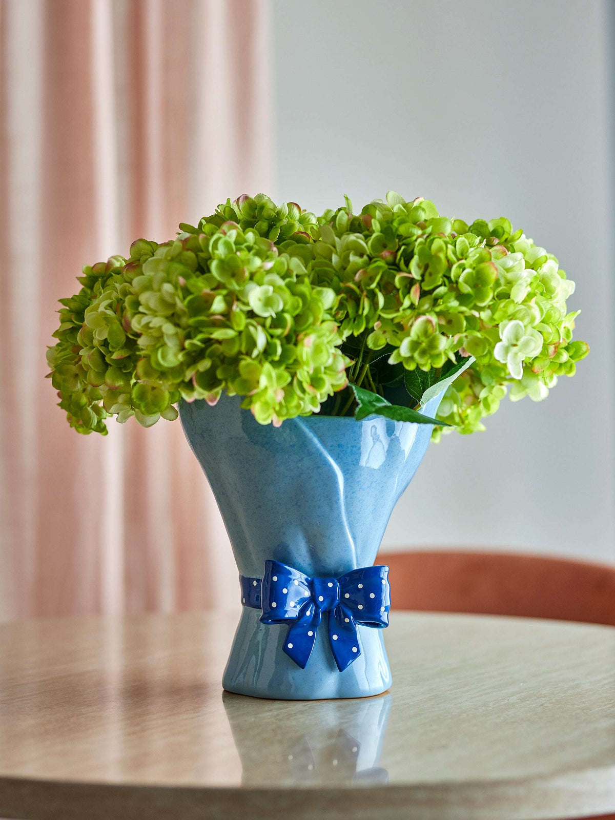 PolsterOase Vase – Handbemalte Vase Belivia aus Steinzeug, H 29 cm, Bunt – Ansicht 02