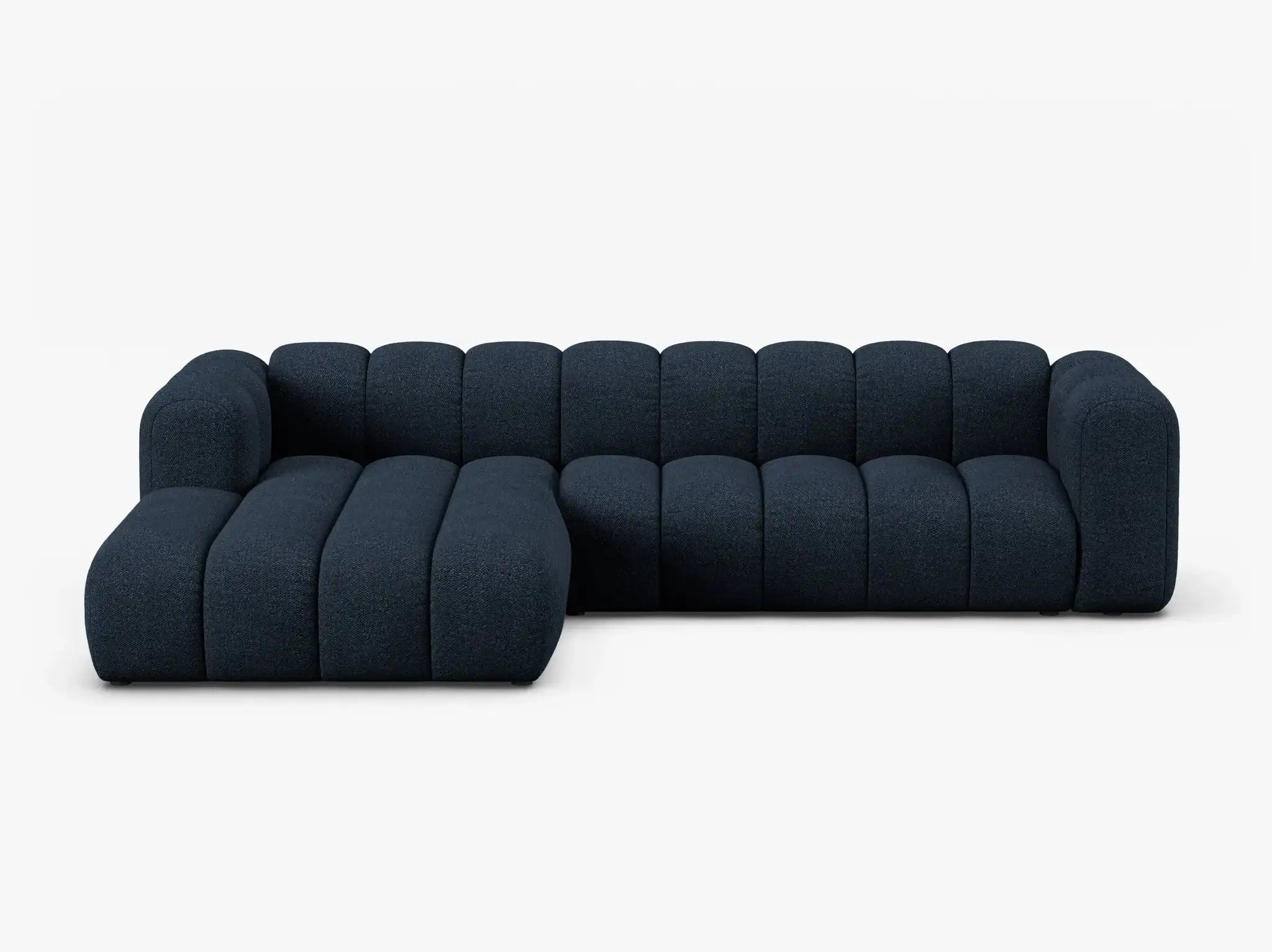 PolsterOase Grandé Ecksofa (links) in Bouclé, 290 cm Breite - Modulsofa -1 #Variant_Blau