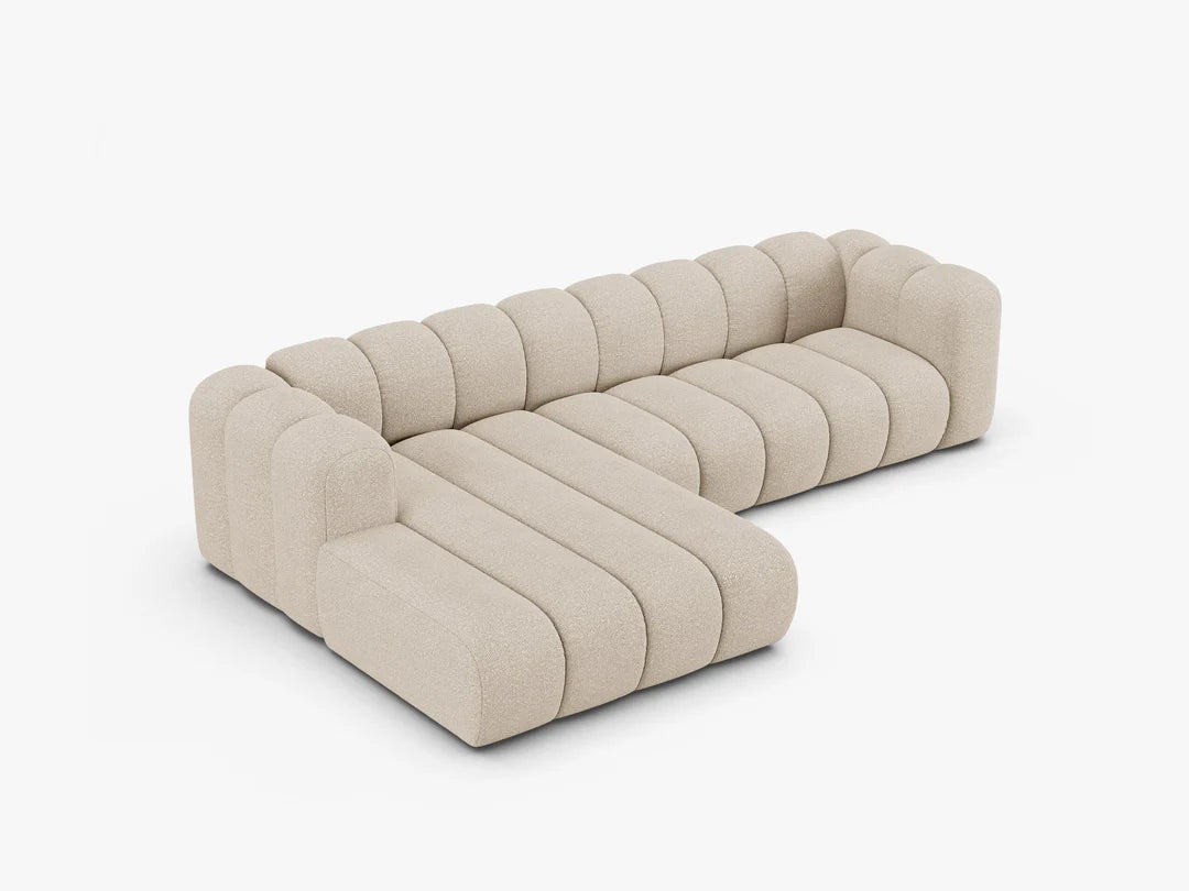 PolsterOase Grandé Ecksofa (links) in Bouclé, 290 cm Breite - Modulsofa -3 #Variant_Beige
