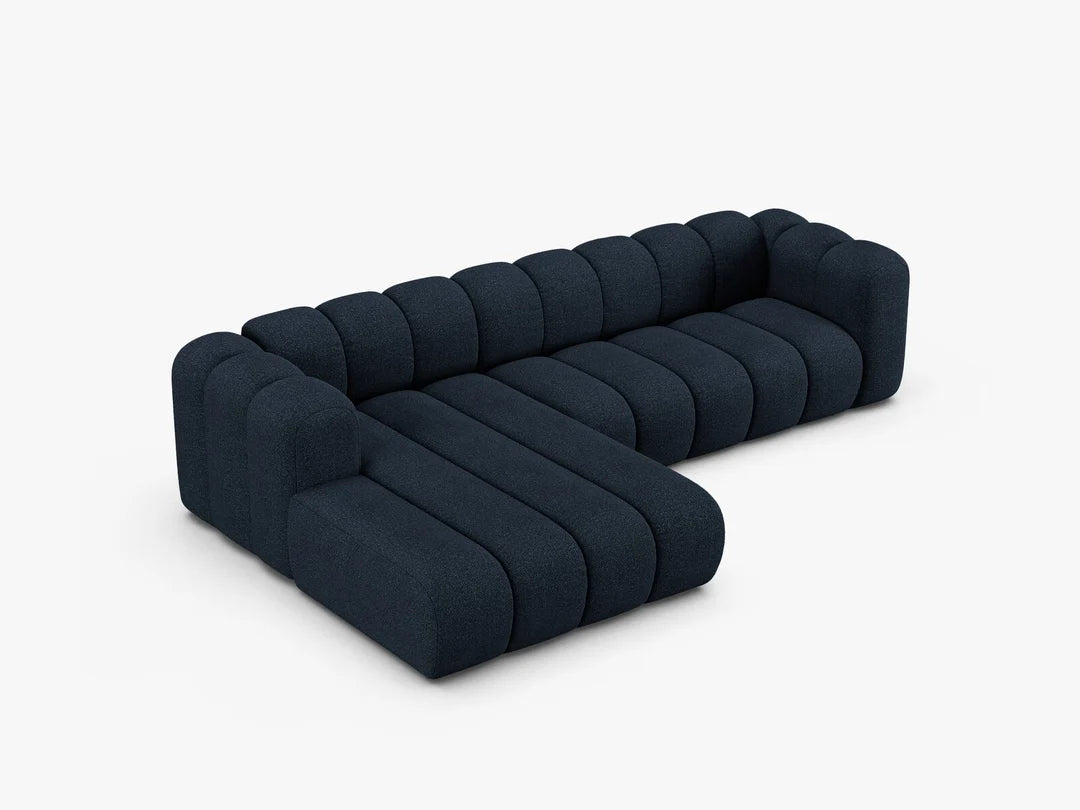 PolsterOase Grandé Ecksofa (links) in Bouclé, 290 cm Breite - Modulsofa -3 #Variant_Blau