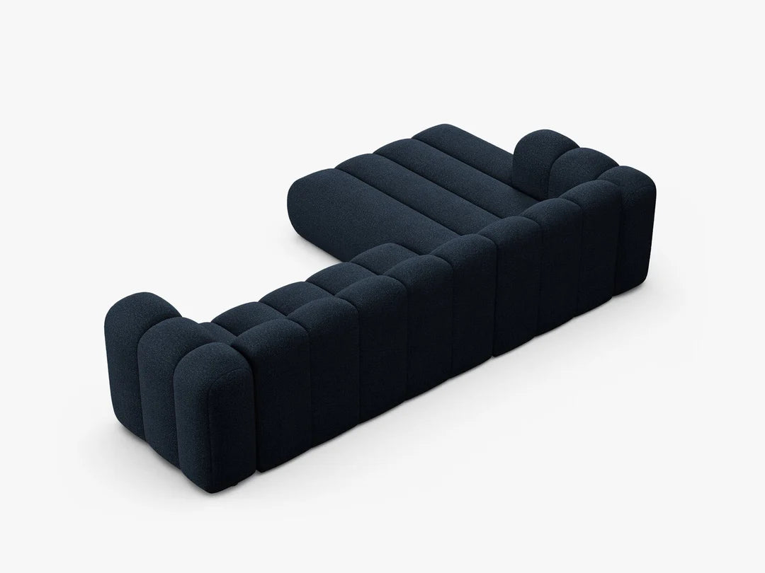 PolsterOase Grandé Ecksofa (links) in Bouclé, 290 cm Breite - Modulsofa -4 #Variant_Blau