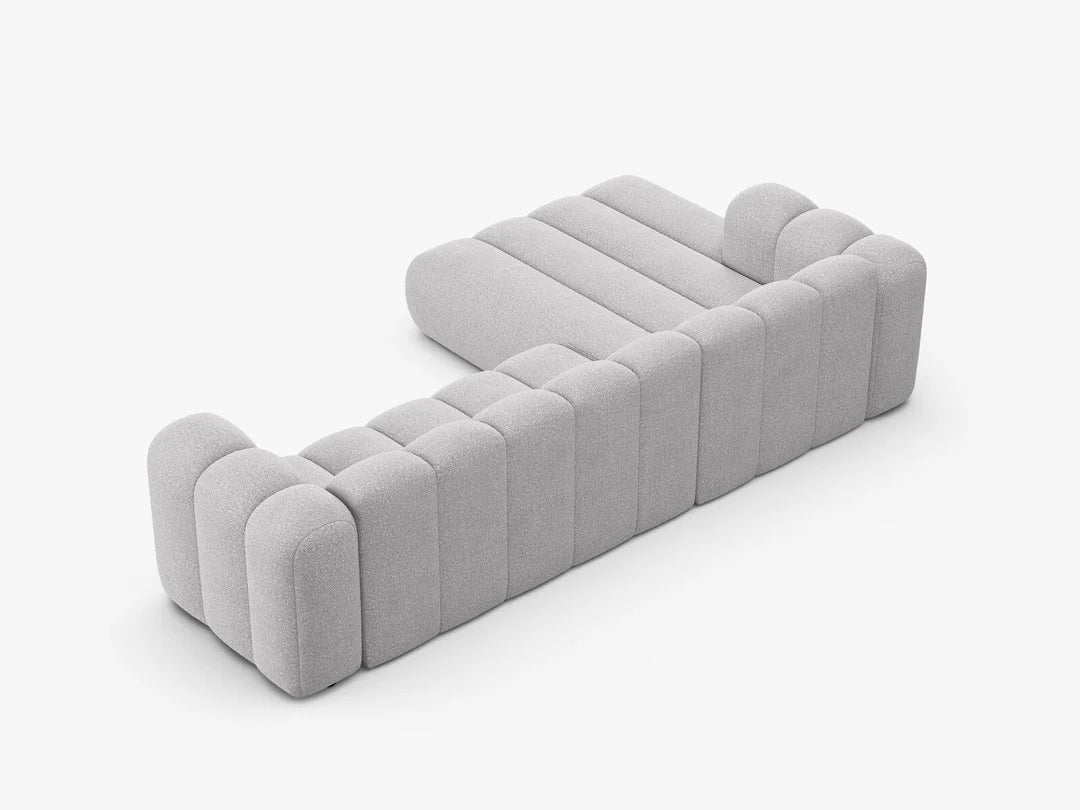 PolsterOase Grandé Ecksofa (links) in Bouclé, 290 cm Breite - Modulsofa -4 #Variant_Grau