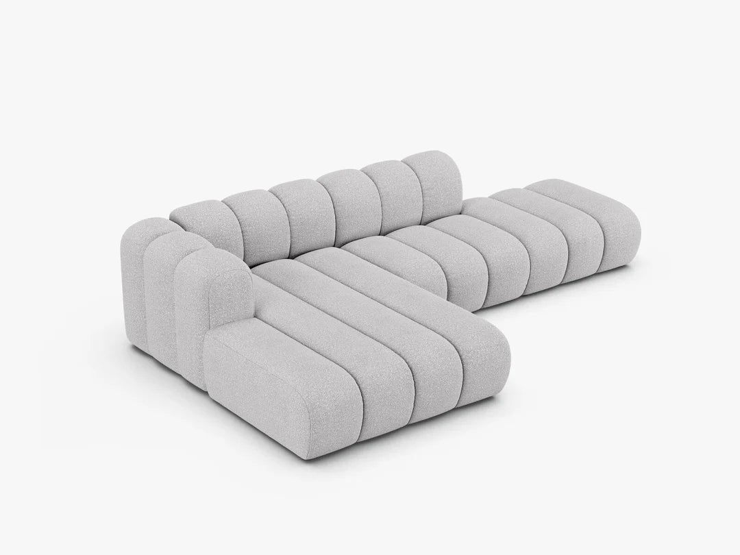 PolsterOase Grandé Ecksofa (links) in Bouclé, 299 cm Breite - Modulsofa -3 #Variant_Grau