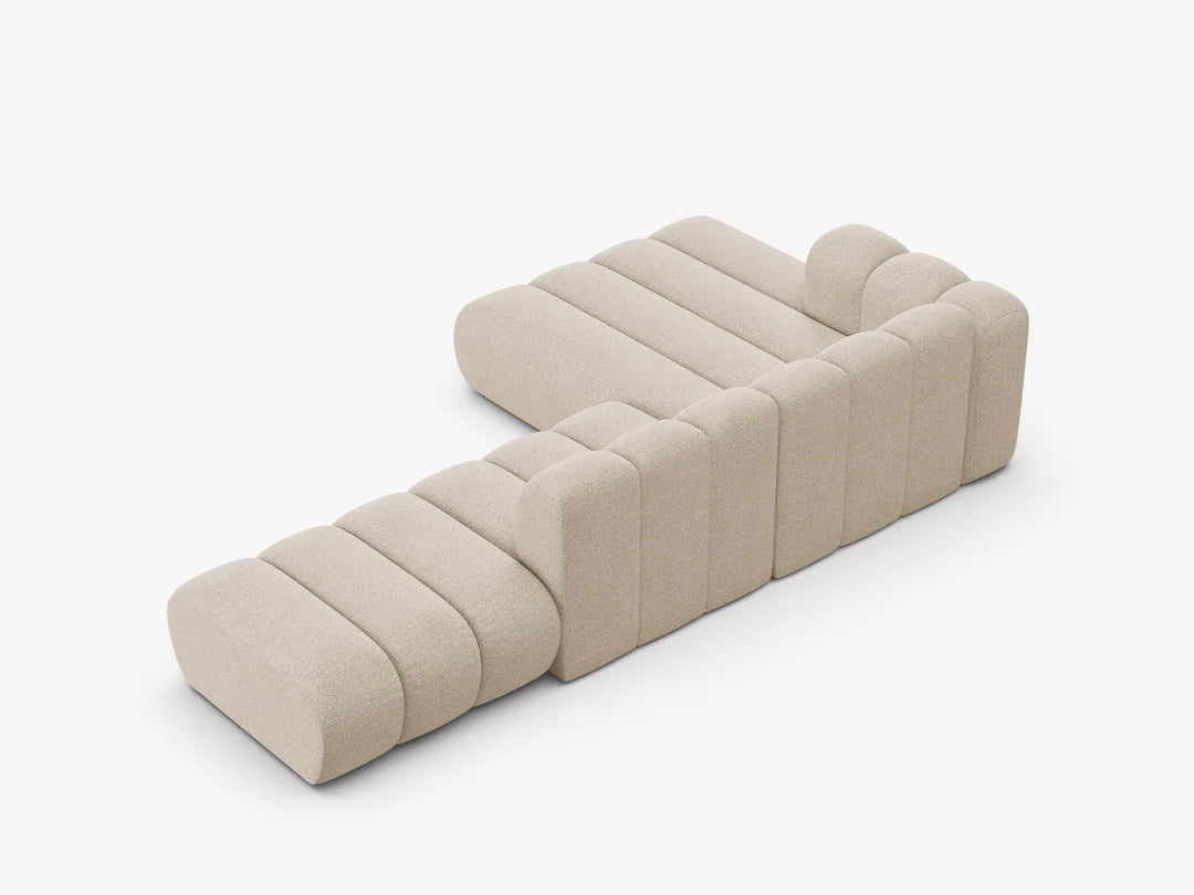 PolsterOase Grandé Ecksofa (links) in Bouclé, 299 cm Breite - Modulsofa -4 #Variant_Beige
