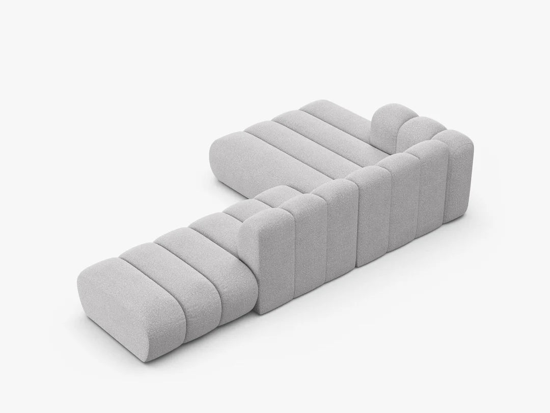 PolsterOase Grandé Ecksofa (links) in Bouclé, 299 cm Breite - Modulsofa -4 #Variant_Grau