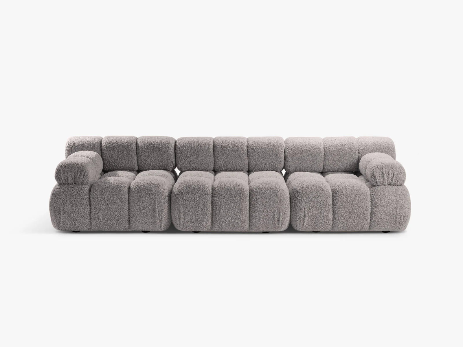 PolsterOase Selene 3-Sitzer Sofa in Bouclé, 282 cm Breite - Modulsofa -1 #Variant_Grau