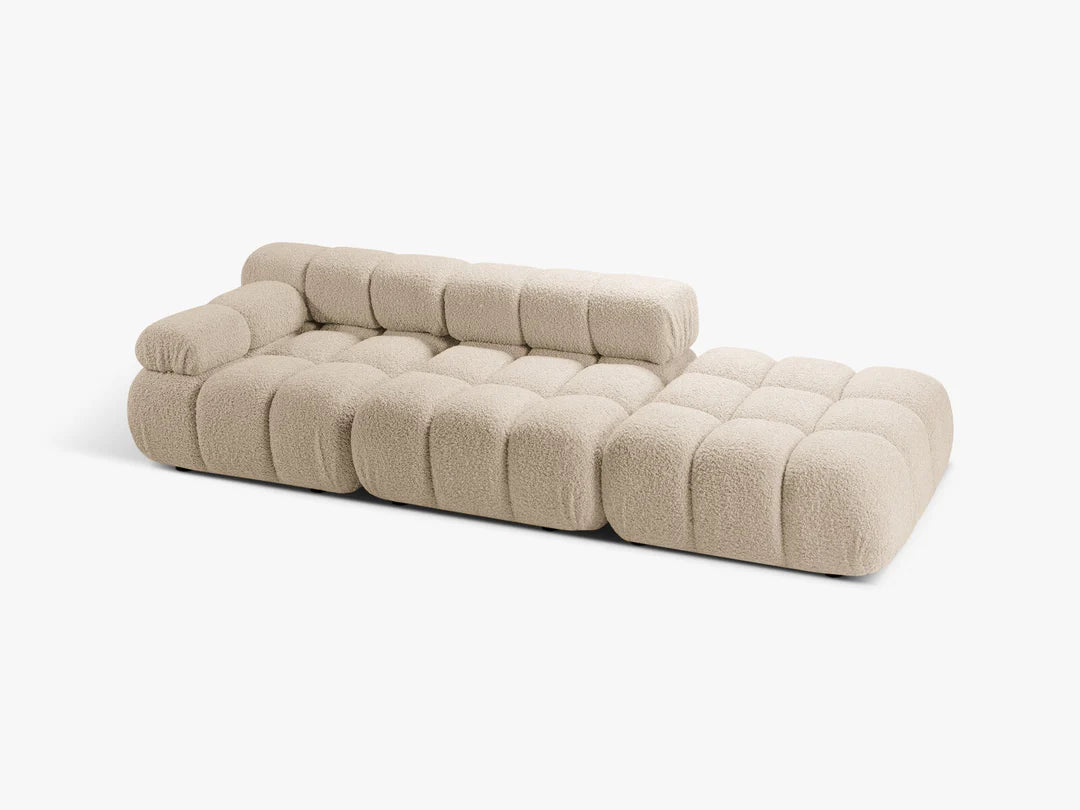 PolsterOase Selene 4-Sitzer Sofa (links) in Bouclé, 282 cm Breite - Modulsofa -2 #Variant_Beige