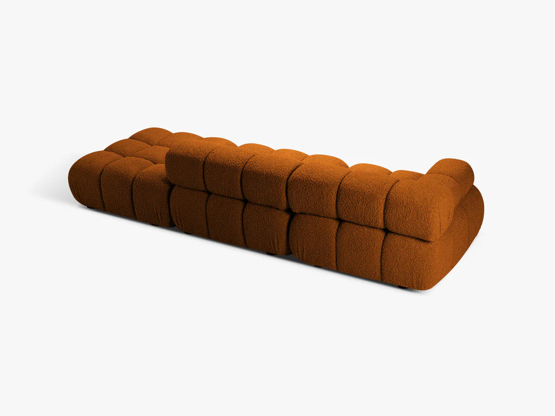 PolsterOase Selene 4-Sitzer Sofa (links) in Bouclé, 282 cm Breite - Modulsofa -3 #Variant_Kupfer