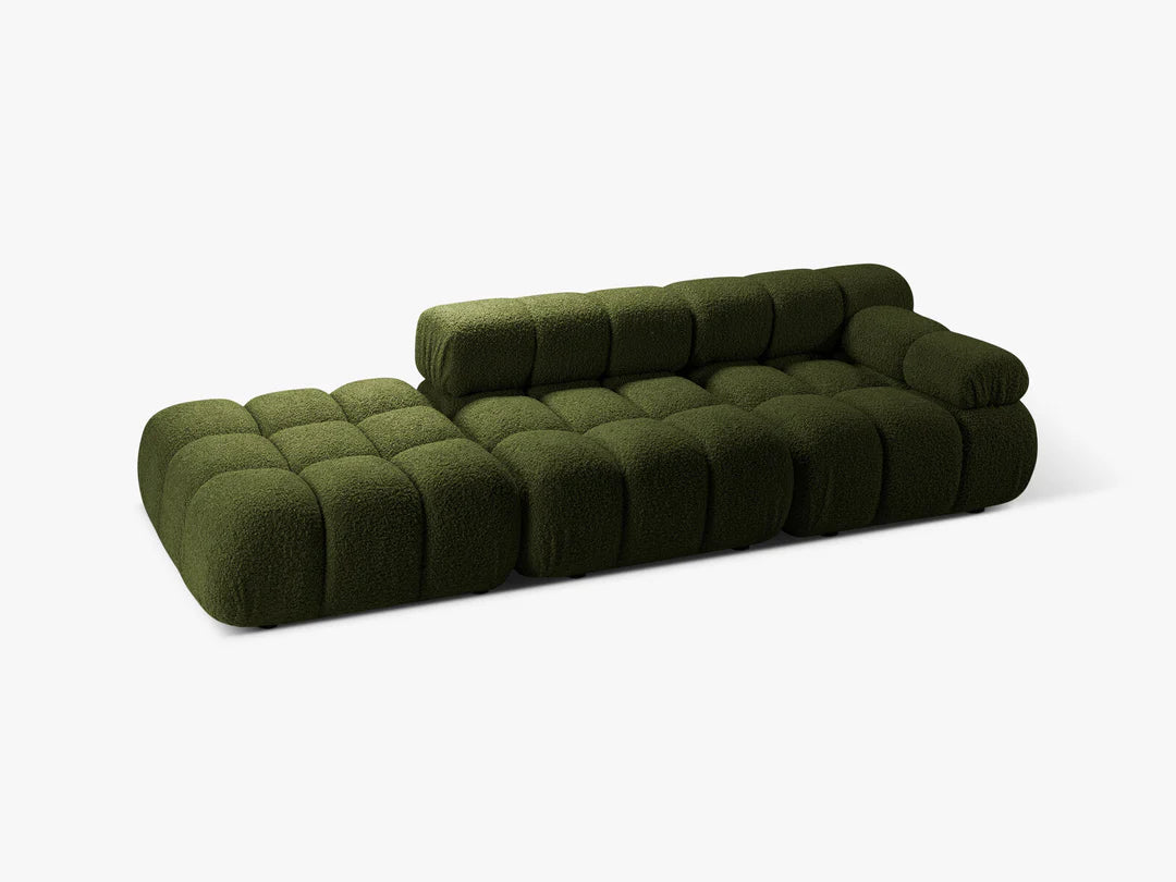 PolsterOase Selene 4-Sitzer Sofa (rechts) in Bouclé, 282 cm Breite - Modulsofa -2 #Variant_Grün