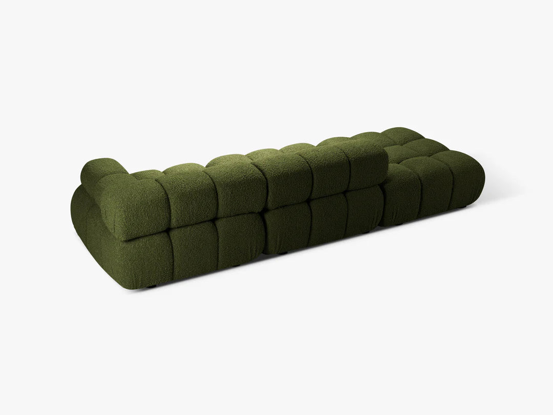 PolsterOase Selene 4-Sitzer Sofa (rechts) in Bouclé, 282 cm Breite - Modulsofa -3 #Variant_Grün