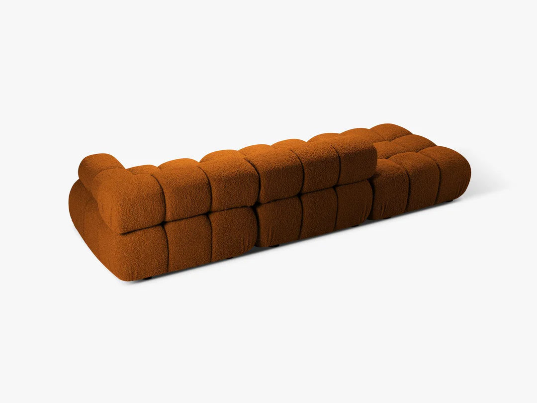 PolsterOase Selene 4-Sitzer Sofa (rechts) in Bouclé, 282 cm Breite - Modulsofa -3 #Variant_Kupfer
