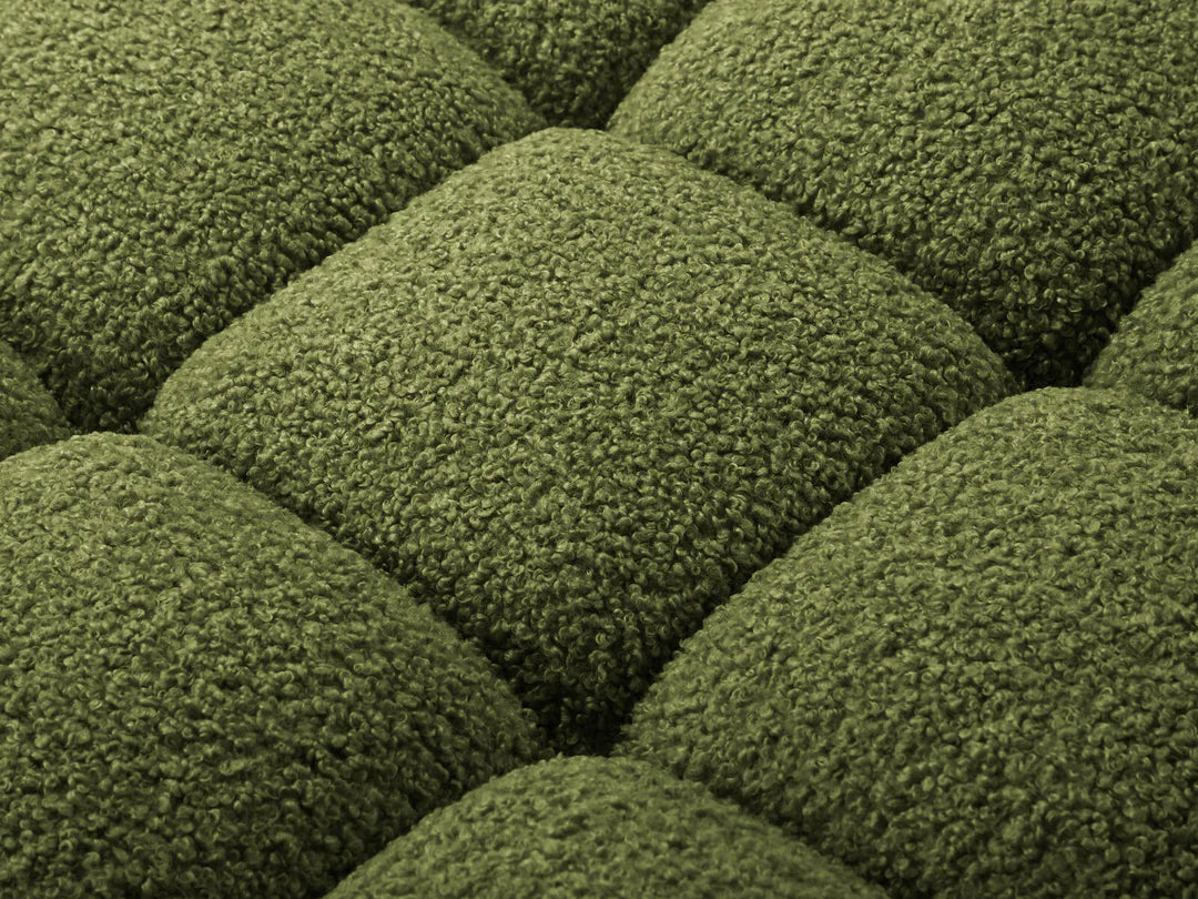 PolsterOase Selene 4-Sitzer Sofa (rechts) in Bouclé, 282 cm Breite - Modulsofa -5 #Variant_Grün