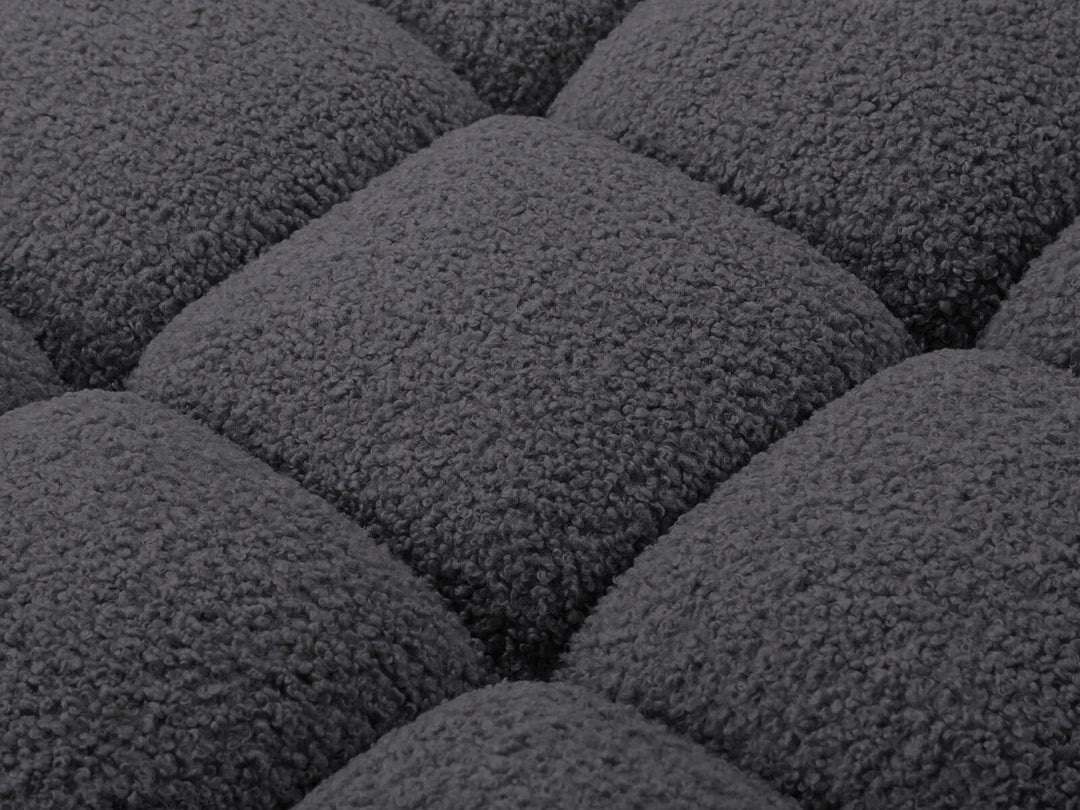 PolsterOase Selene 4-Sitzer Sofa (rechts) in Bouclé, 282 cm Breite - Modulsofa -5 #Variant_Schwarz
