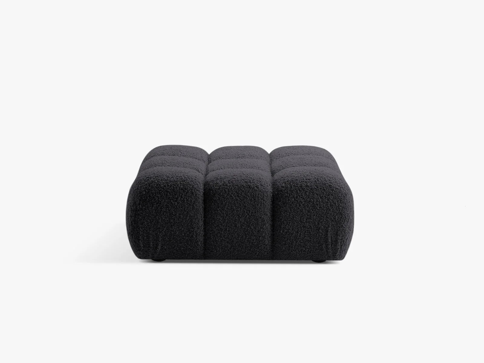 PolsterOase Selene Sofa Hocker in Bouclé, 94 cm Breite - Modulsofa -1 #Variant_Schwarz