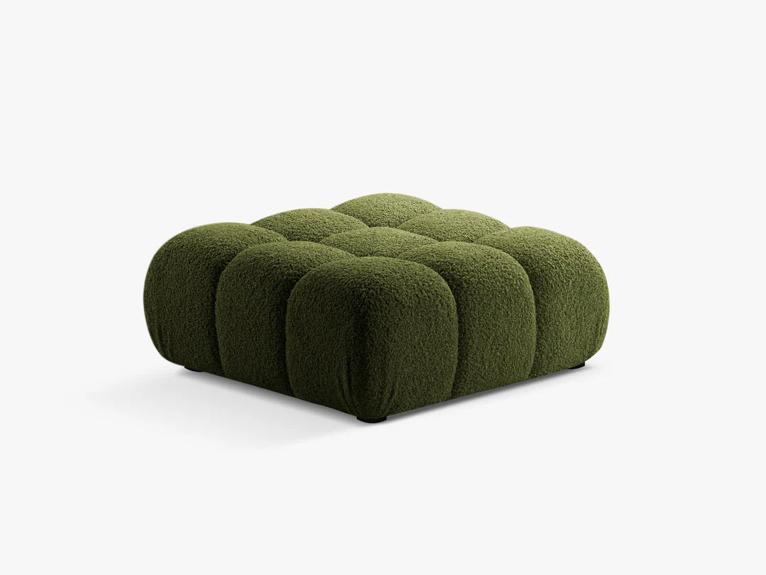 PolsterOase Selene Sofa Hocker in Bouclé, 94 cm Breite - Modulsofa -2 #Variant_Grün