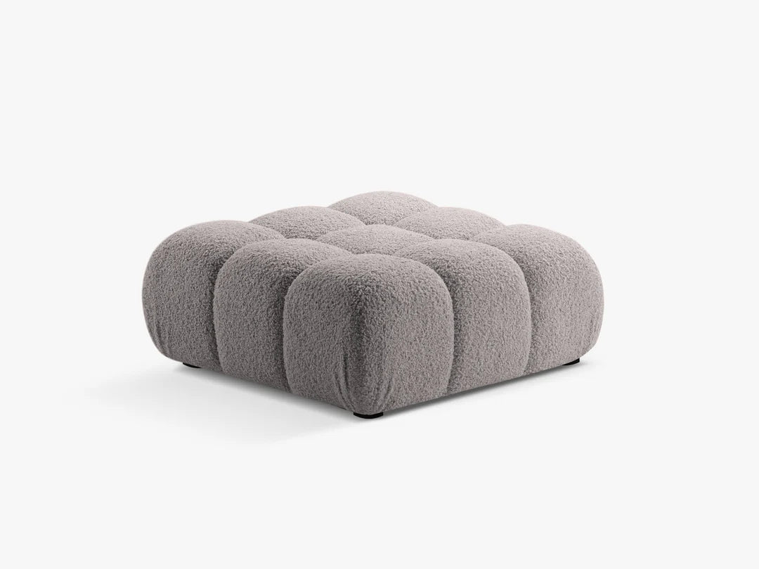 PolsterOase Selene Sofa Hocker in Bouclé, 94 cm Breite - Modulsofa -2 #Variant_Grau