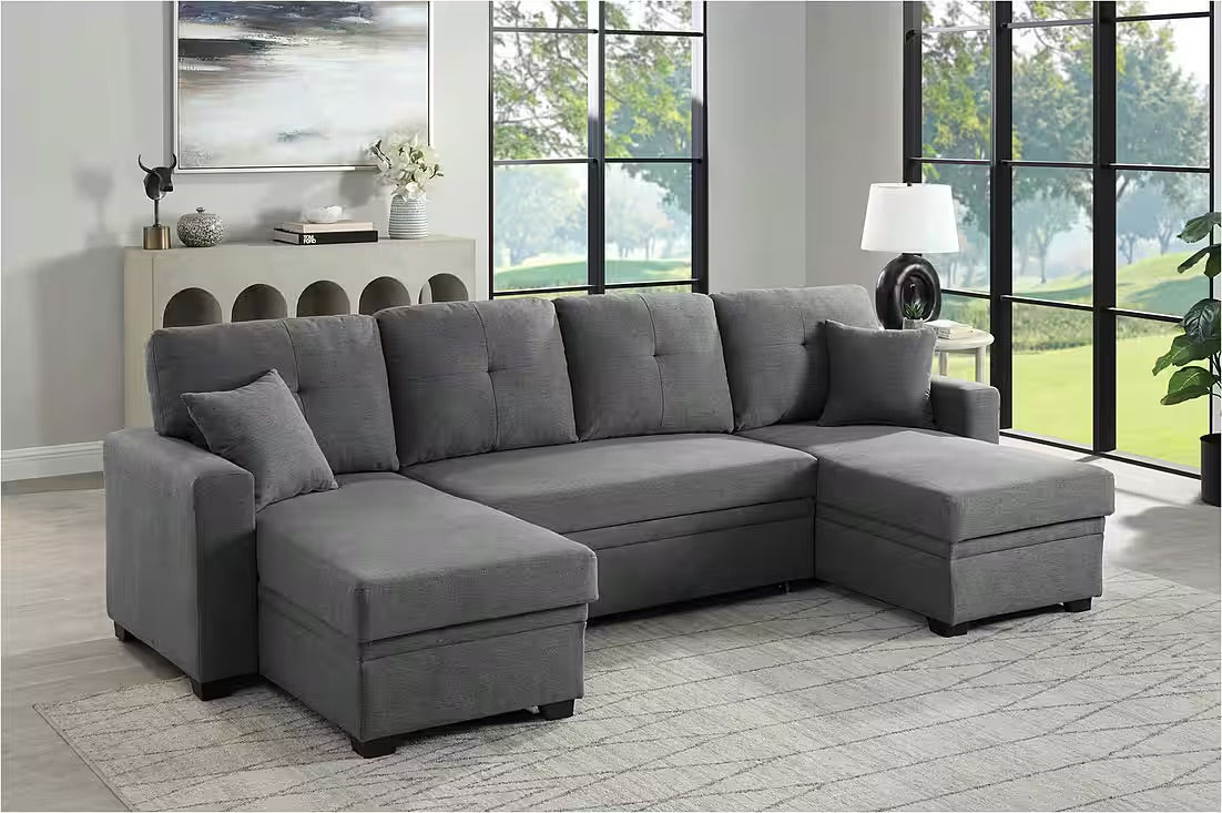 PolsterOase Sofa Wohnlandschaft in Struktur, 282 cm Breite -2