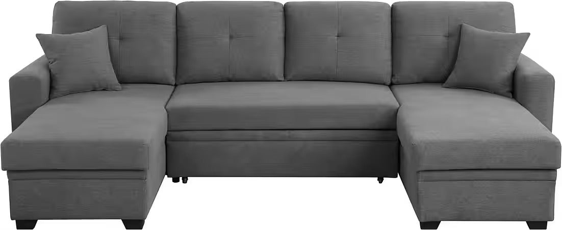PolsterOase Sofa Wohnlandschaft in Struktur, 282 cm Breite -4
