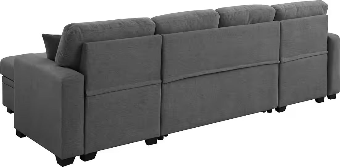 PolsterOase Sofa Wohnlandschaft in Struktur, 282 cm Breite -6