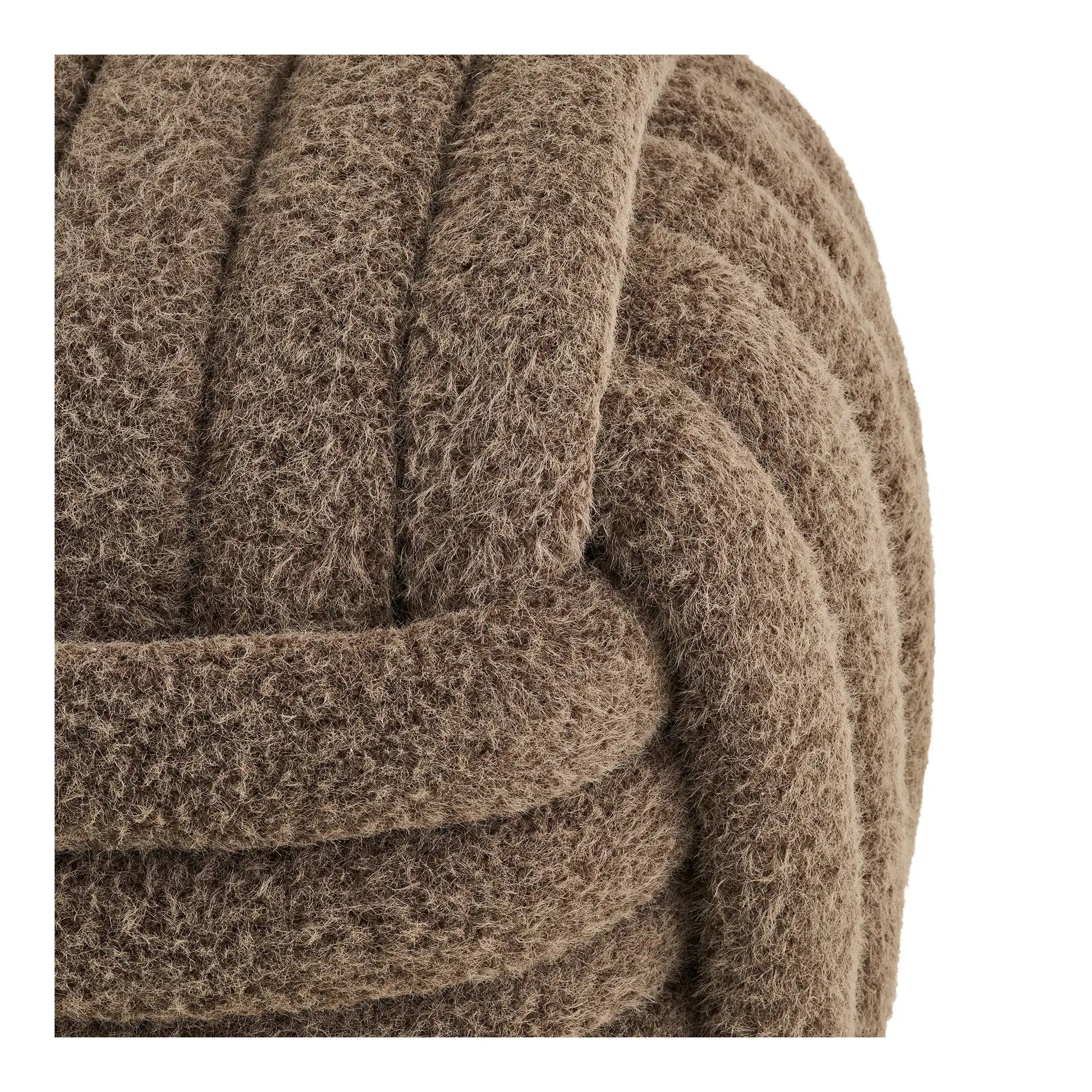 Pouf in Braun 48x48 cm – Moderner Sitzhocker im skandinavischen Stil