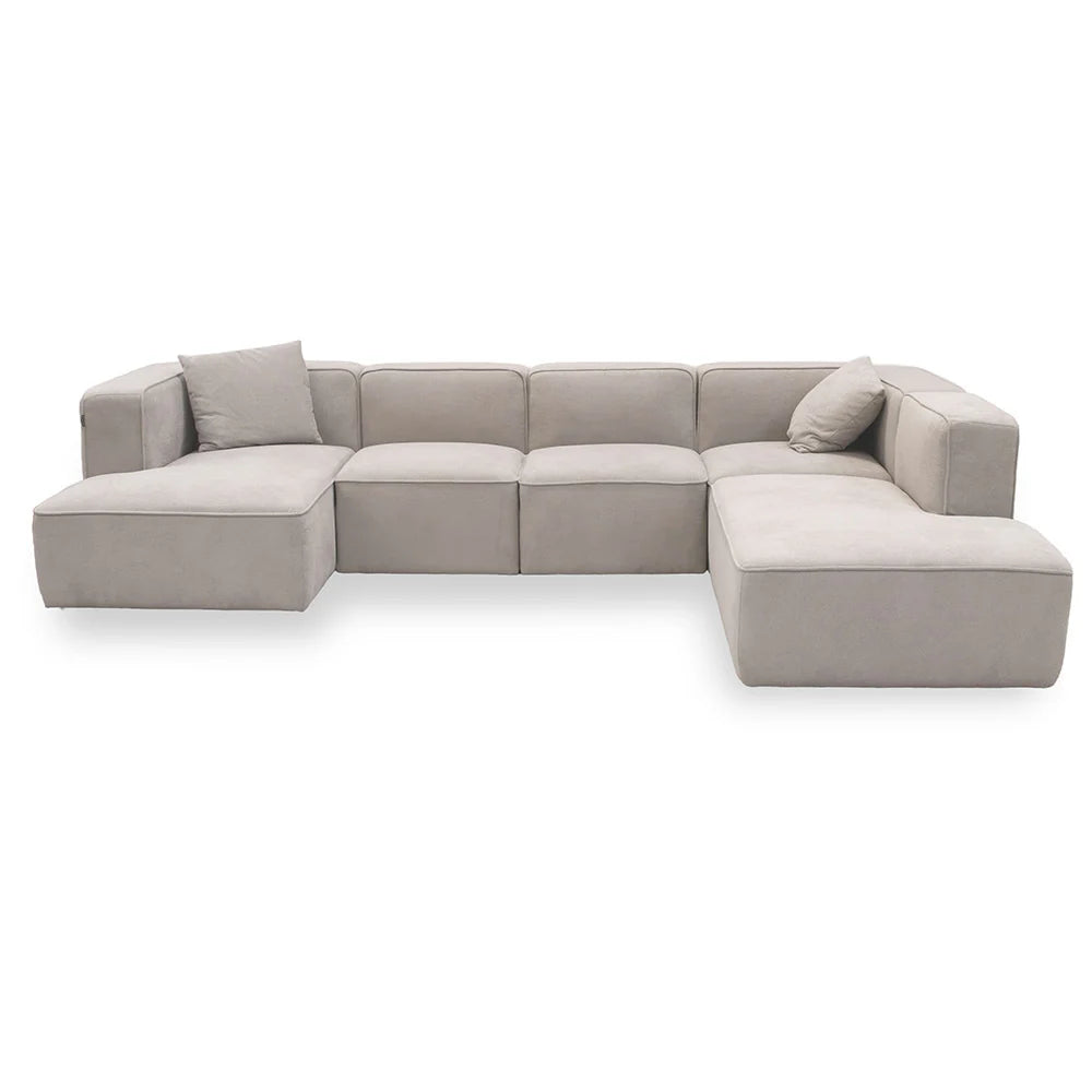 Benne U-Modulsofa Rechts in Beige, 326 cm Breite | PolsterOase