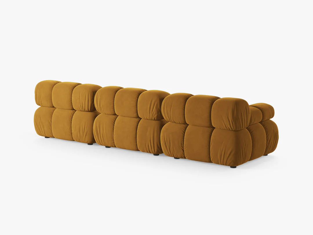Selene 3-Sitzer Sofa in Samt, 282 cm Breite - Modulsofa-10