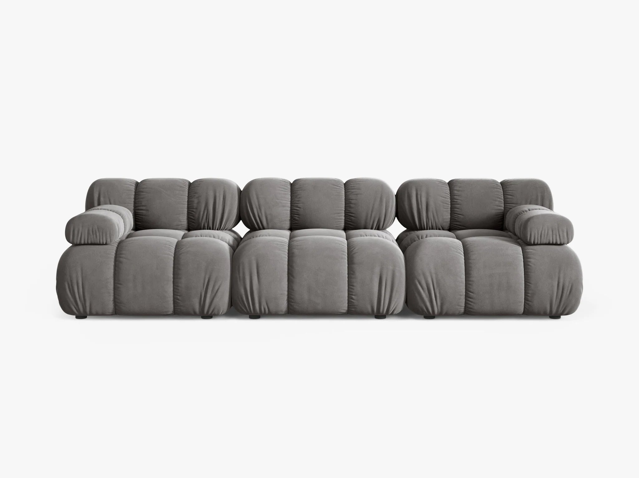 Selene 3-Sitzer Sofa in Samt, 282 cm Breite - Modulsofa-3